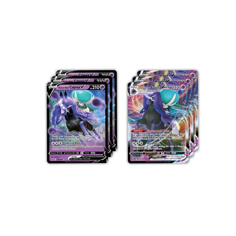 Pokémon Pokémon TCG Shadow Rider Calyrex VMAX League Battle Deck featuring Calyrex VMAX card and game accessories.