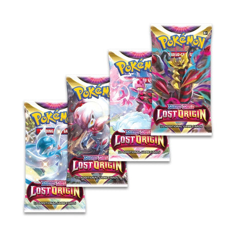 Pokemon Lost Origin Booster Pack for Pokémon TCG, featuring colorful booster pack design with Pokémon characters on the front.