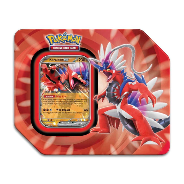 Pokemon Paldea Legends Tin with Pokemon cards featuring popular characters from the Paldea region, collectible and fun for fans.