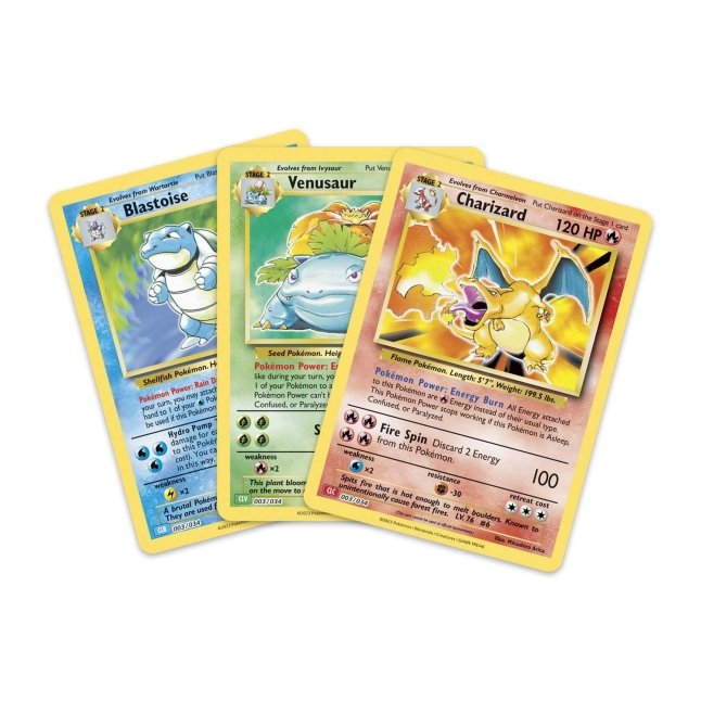 Pokémon Classic game cartridge with colorful label featuring Pikachu and other Pokémon characters on a white background.