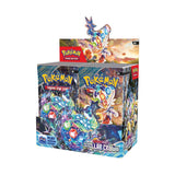 Pokemon Temporal Forces Booster Box, unopened booster box with colorful packaging featuring Pokémon characters and branding.