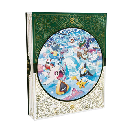 Pokémon 2024 Holiday Calendar featuring Pokémon TCG characters and vibrant holiday-themed artwork.