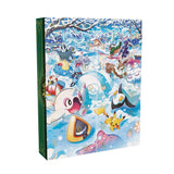 Pokémon 2024 Holiday Calendar featuring Pokémon TCG characters with colorful holiday-themed artwork.