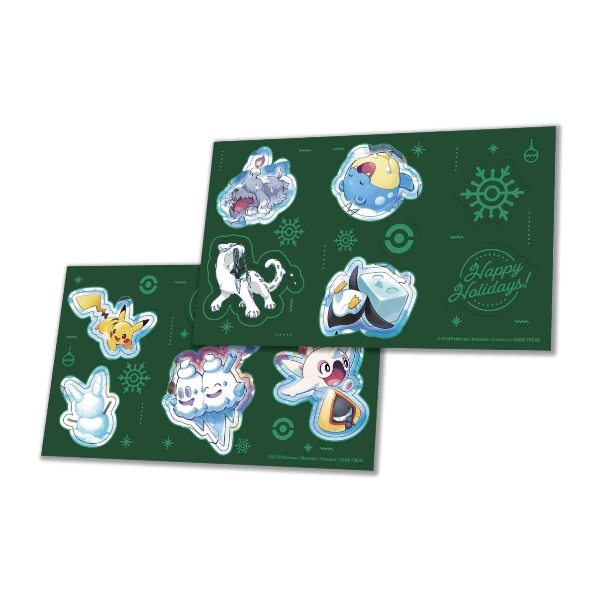 Pokémon 2024 Holiday Calendar featuring colorful Pokémon characters and festive holiday-themed illustrations.