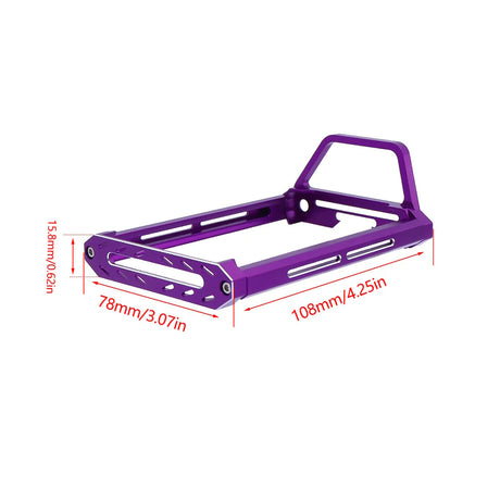 Powerhobby Flysky NB4 RC car aluminum frame protector in purple, designed for durability and protection of RC car chassis.