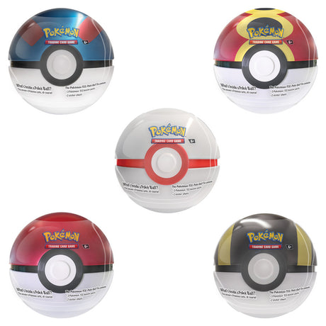Pokemon 2025 Poké Ball Tin featuring Pokemon branding and design, perfect for storing cards or collectibles.