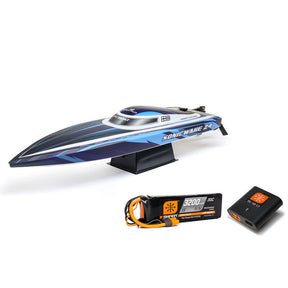 Proboat Sonicwake 24-inch self-righting brushless deep-V RC boat on water, showcasing its sleek design and powerful build.
