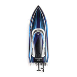 Proboat Sonicwake 24-inch remote control boat on water with battery and charger included, showcasing sleek design and vibrant colors.