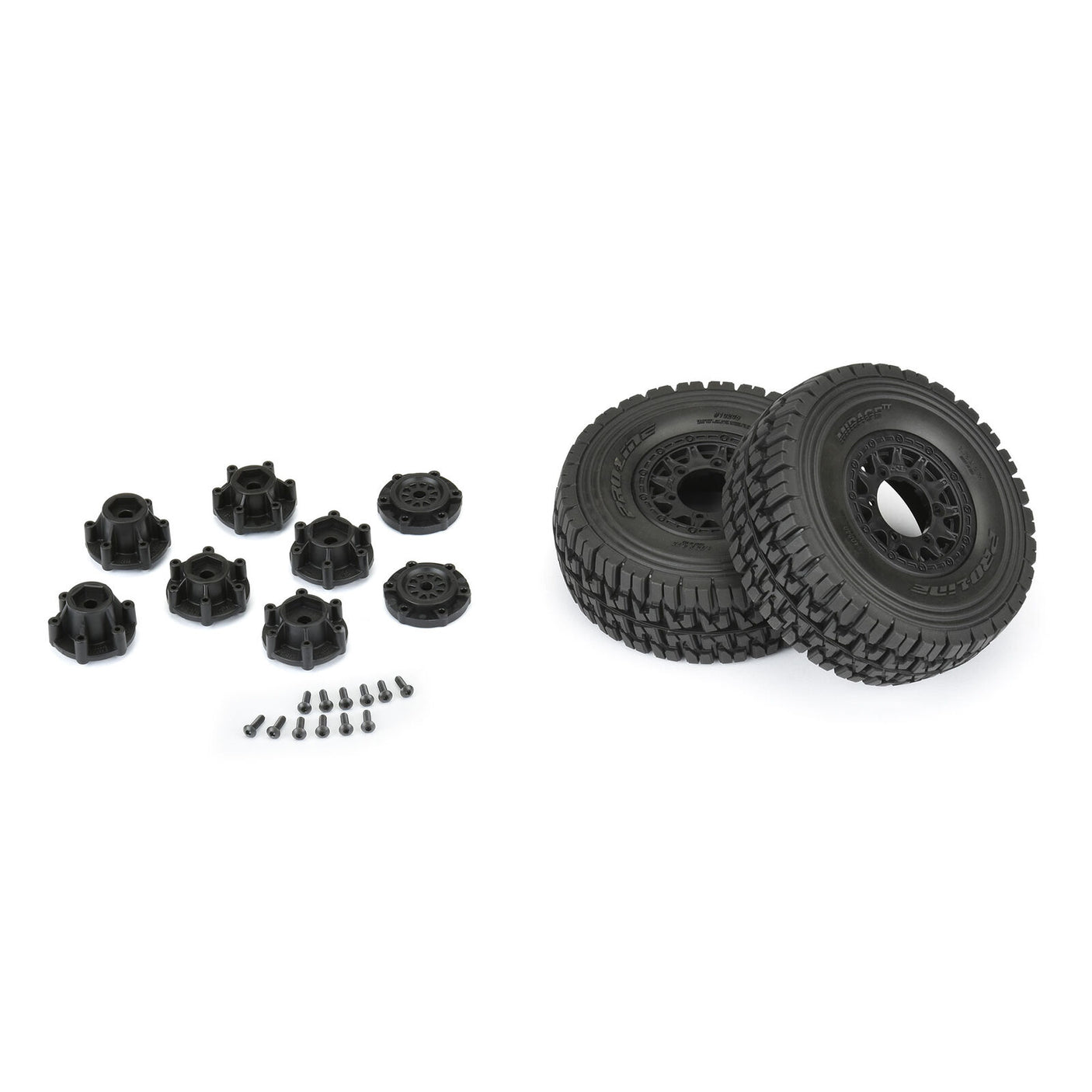 Proline: Mirage TT 2.2"/3.0" BELTED SC Tires Mounted on Raid Black