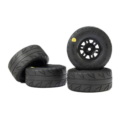 Set of four Proline 1/16 Vector front and rear tires for Mojave GROM RC truck, with detailed tread pattern.
