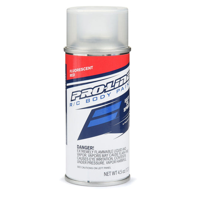 Proline 4.5oz fluorescent spray paint can with bright yellow cap and label, ready for vibrant graffiti or craft projects.