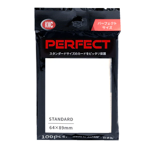 KMC Standard Perfect Fit card sleeves, 100-count, designed for protecting collectible trading cards.