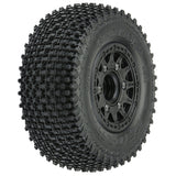 Proline 1/10 Gladiator SC pre-mounted soft wheels with rubber tires for remote control trucks.