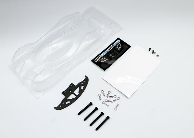 Reflex Racing RAD001-KIT LMP3 1/28 scale RC car Lexan body kit with detailed design and clear windows.