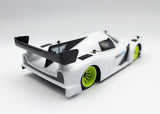 Reflex Racing RAD001-KIT LMP3 1/28 scale Lexan RC car body kit with detailed clear Lexan material and racing design.
