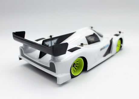 Reflex Racing RAD001-KIT LMP3 1/28 scale Lexan RC car body kit with detailed clear Lexan material and racing design.