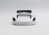 Reflex Racing RAD002 Mako GT 1/28 scale Lexan RC car body showing sleek black design and detailed body shell.