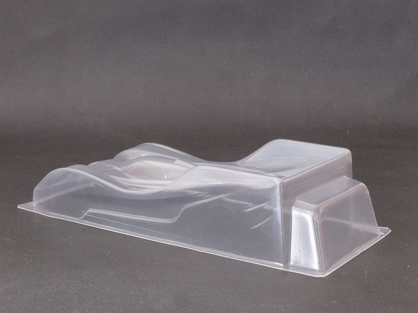 Reflex Racing RAD006 Rad Body Skillet Lexan body for RC car, showing lightweight, clear RC car body with mounting features.