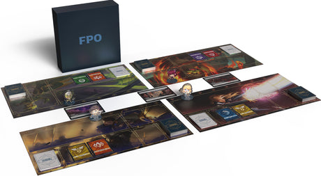 Image of Riftbound: Proving Grounds game box by UVS Games, showing the cover art and tabletop game components.
