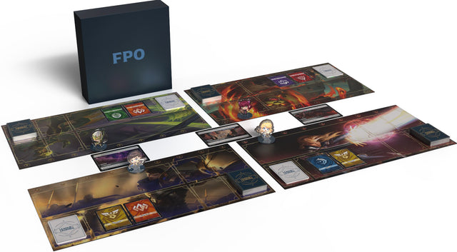 Image of Riftbound: Proving Grounds game box by UVS Games, showing the cover art and tabletop game components.