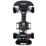 Redcat RDS 1/10 scale 2WD drift car chassis with red and black design, showcasing the sleek competition spec RC drift vehicle.