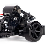 Redcat RDS 1/10 scale 2WD drift car chassis with motor mount and detailed components for competitive RC drifting.