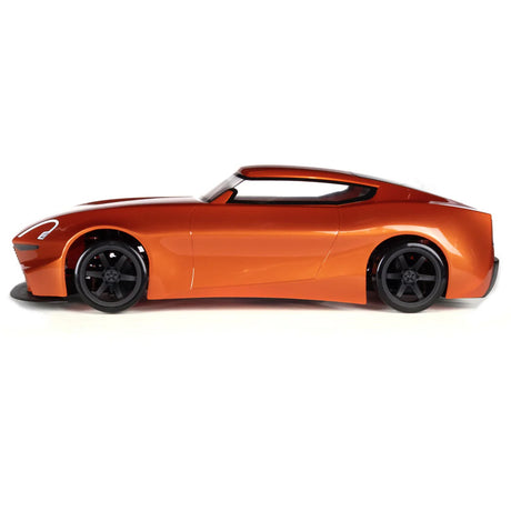 Redcat RDS 1/10 scale 2WD competition drift car with orange body and detailed design, ready for high-performance RC drifting.