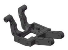 Redcat Brass Apex Center Skid plate for RC cars, featuring durable construction and precise fit for improved stability and protection.