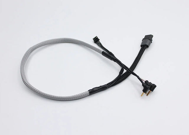 Reflex Racing RRE017 2mm Bullet to XT60 RC car charging cable in gray, designed for easy and secure battery connections.