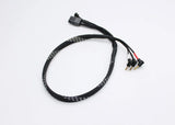 Reflex Racing RRE016 2mm Bullet to XT60 RC car charging cable in silver and black, showing detailed connectors and cable design.