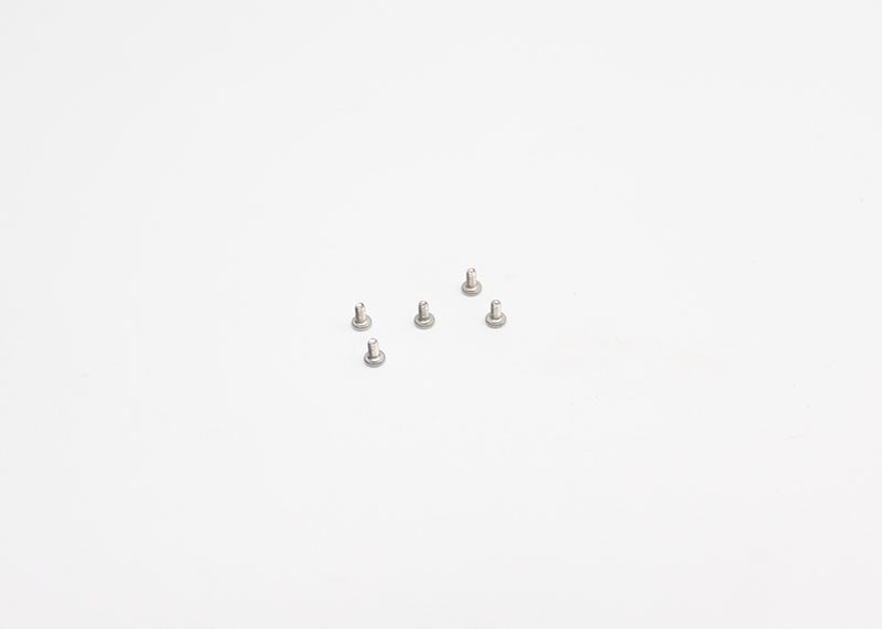 Reflex Racing RX28-035 M2x4 low profile head screws for RC car parts, showing five black metal screws with precise threading.