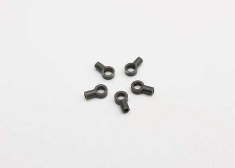 Reflex Racing RX28G2 ball cups for RC cars, showing close-up of black plastic RC car parts with detailed focus on connectors.