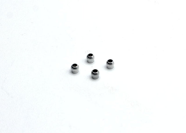 Reflex Racing RX28-051 3.55mm RC car pivot balls, close-up of durable metal components for remote control vehicle suspension.
