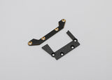 Reflex Racing RX28A-01 RC car rear brass and carbon fiber lower pod plate for enhanced performance and durability.