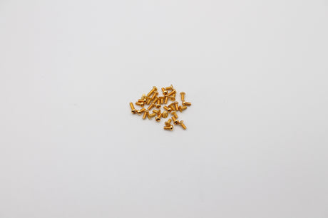 Reflex Racing RX28A-13 gold screw kit for RC car parts, featuring shiny gold screws and hardware for RC vehicle assembly.
