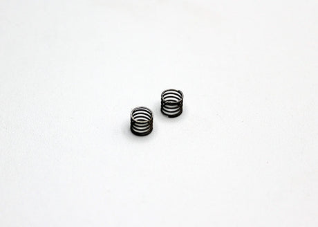 Reflex Racing RX28A-17-SS Soft Kiss Front Springs V2 for RC car, dark gray, close-up of the suspension components.