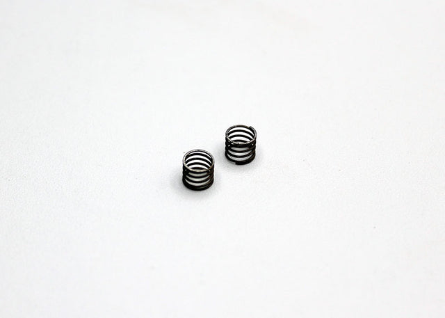 Reflex Racing RX28A-17-SS Soft Kiss Front Springs V2 for RC car, dark gray, close-up of the suspension components.