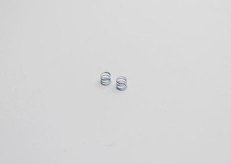 Reflex Racing RX28A-17-HS Hard Kiss Front Springs V2 for RC car, blue and silver coil springs with precise modeling.