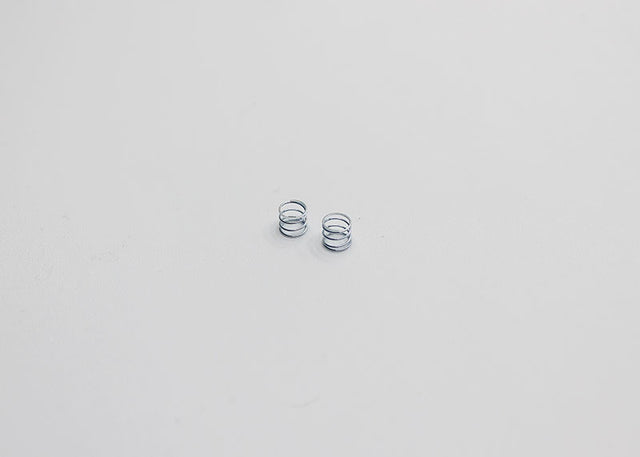 Reflex Racing RX28A-17-HS Hard Kiss Front Springs V2 for RC car, blue and silver coil springs with precise modeling.