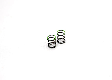 Reflex Racing RX28A-26 hard green front linear springs for RC cars, showing the spring coils and branding details.