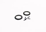 Reflex Racing RX28A-29 aluminum dust covers for V3+ spur gears in RC car ball differential assembly.