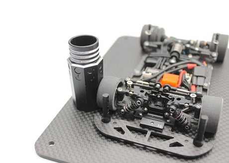 Reflex Racing RX28A-31 camber gauge for RC car parts, showing precision measuring tool with digital display and calibration features.