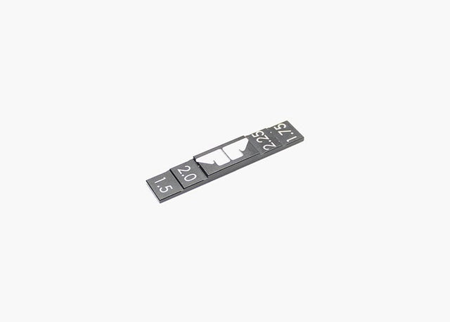 Reflex Racing RX28A-32 RC car ride height gauge tool for precise suspension adjustments and setup.