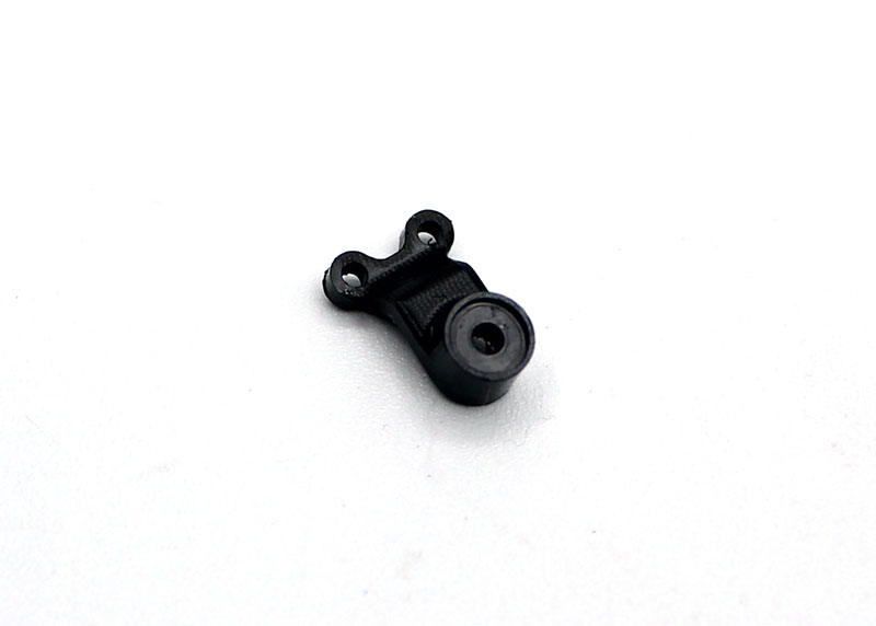 Reflex Racing RX28A-41 RX28 short steering horn for RC cars, shown in black with mounting holes on a white background.