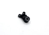 Reflex Racing RX28A-41 RX28 short steering horn for RC cars, shown in black with mounting holes on a white background.