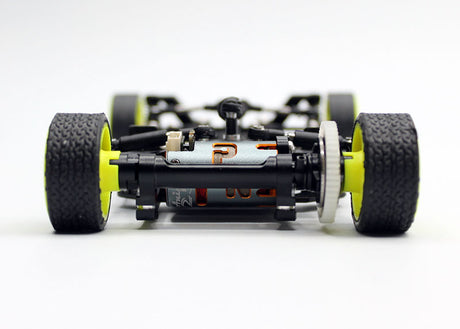 Reflex Racing RX28K 1/28 2WD RC car kit Gen 2 with detailed chassis and wheels, ready for hobby racing.