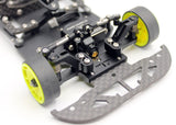 Reflex Racing RX28K 1/28 RC car kit Gen 2 with detailed chassis and sleek design, ready for high-speed racing.