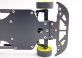 Reflex Racing RX28K 1/28 scale 2WD RC car kit Gen 2 with detailed chassis and racing body in action.
