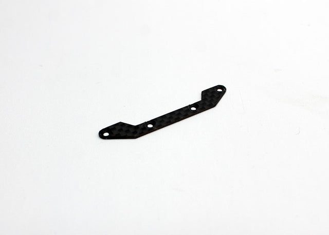 Reflex Racing RX28SE-05 carbon fiber motor plate for RC cars, showing a sleek black lightweight component with precise cutouts.