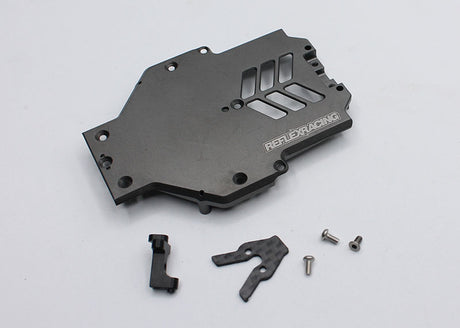 Reflex Racing RX28SE-08 24mm battery main chassis conversion kit for RC cars, including chassis components and hardware.